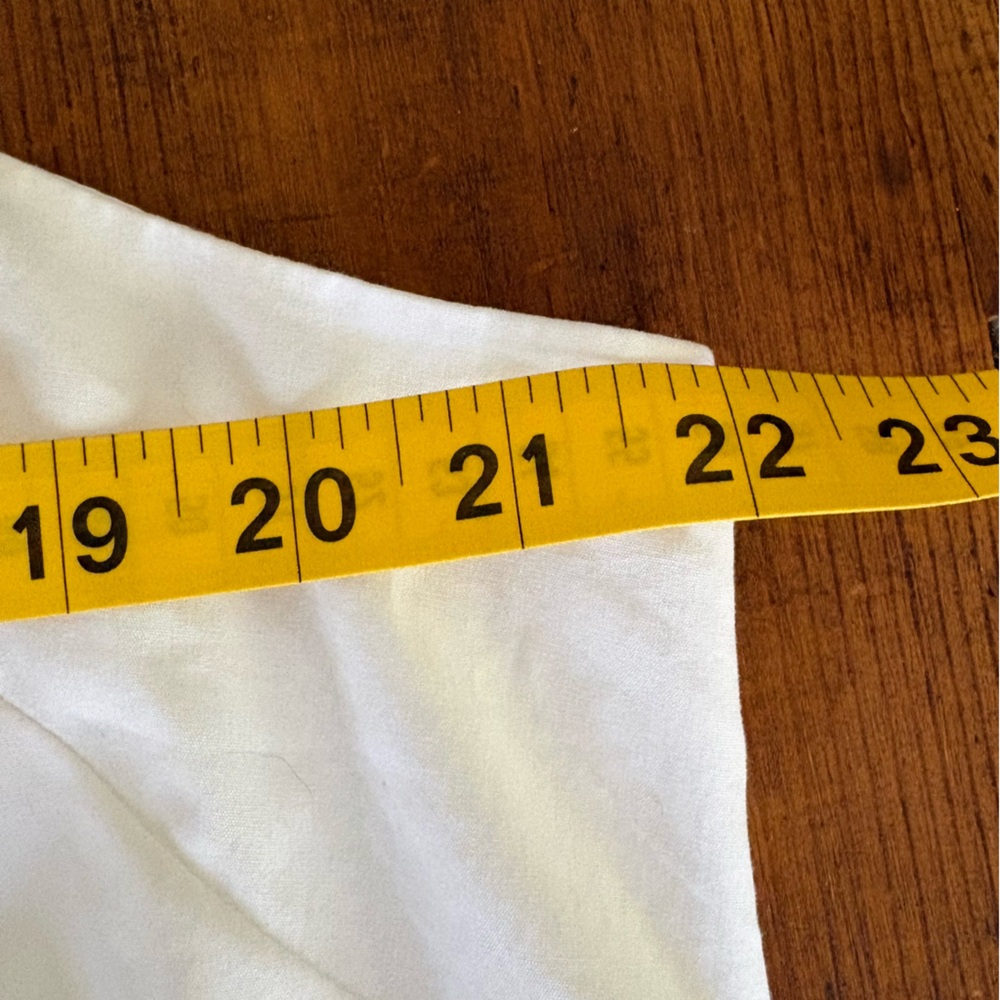Banana Republic Square Neck White Cotton Tiered Wide Strap Mini Dress Sz XL - Picture 6 of 9